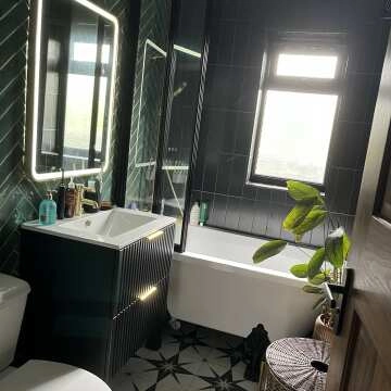 Olivia Brushed Brass Illuminated LED Mirror 800x600mm