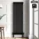 Athens Matt Black Triple Column Vertical Traditional Radiator 1800x560mm