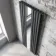 Marseille Anthracite Double Vertical Mirror Radiator 1800x620mm