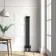 Athens Matt Black Double Column Vertical Traditional Radiator 1500x200mm