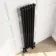 Athens Matt Black Double Column Vertical Traditional Radiator 1500x290mm