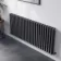 Marbella Anthracite Double Oval Panel Radiator 600x1440mm