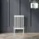 Athens White Triple Column Horizontal Traditional Radiator 600x425mm