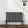 Athens Anthracite Double Column Horizontal Traditional Radiator 600x1010mm