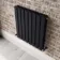 Faro Matt Black Double Flat Panel Horizontal Radiator 600x560mm