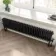 Athens Matt Black Triple Column Horizontal Traditional Radiator 300x1415mm