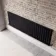 Faro Matt Black Single Flat Panel Horizontal Radiator 600x1820mm