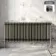 Athens Raw Metal Double Column Horizontal Traditional Radiator 600x1415mm