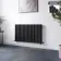 Marbella Matt Black Double Oval Panel Radiator 600x1020mm