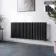 Marbella Matt Black Double Oval Panel Radiator 600x1440mm