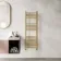 Barcelona Brushed Brass Straight Heated Towel Rail 1200x400mm