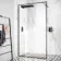 Munich Matt Black Framed Easy Clean 8mm Wet Room Shower Glass Panel 1200mm