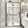 Helsinki Matt Black Premium Easy Clean 8mm Hinged Shower Door 1200mm