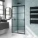 London Matt Black Grid 6mm Sliding Shower Door 1100mm