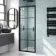 London Matt Black Grid 6mm Bifold Shower Door 700mm