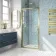 London Brushed Brass 6mm Bifold Shower Door 900mm