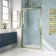 London Brushed Brass 6mm Bifold Shower Door 1000mm