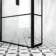 Munich Matt Black Grid Easy Clean 8mm Pivotal Wet Room Shower Glass Return Panel 250mm