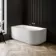 Barnet 1500mm Fluted Curved Corner Bath - Left Handed