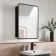 Olivia Black Framed Mirror Cabinet 710x500mm
