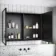Mia Black Framed Mirror Cabinet 710x1000mm