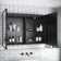 Mia Black Framed Illuminated LED Mirror Cabinet 710x1000mm