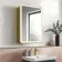 Olivia Matt Brass Illuminated LED Mirror Cabinet With BLUETOOTH Speaker 710x500mm