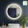 Mollie Brushed Brass Round Backlit Illuminated LED Mirror 600mm