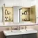 Olivia Matt Brass Mirror Cabinet 710x1200mm