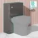Bali Tungsten Grey Slimline Back To Wall Toilet Unit 500mm
