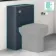 Inky Blue Slimline Back To Wall Toilet Unit 500mm
