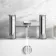 Soar Chrome Basin & Bath Mixer Tap Set