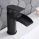 Eden Matt Black Waterfall Basin & Bath Mixer Tap Set
