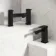 Mersey Matt Black Basin & Bath Mixer Tap Set