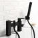 Mersey Matt Black Basin & Shower Bath Mixer Tap Set