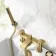 Severn Brushed Brass Basin & Shower Bath Mixer Tap Set