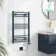 Barcelona Electric Inky Blue Straight Heated Towel Rail 800x500mm