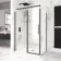 Stockholm Matt Black Easy Clean 8mm Frameless Sliding Shower Enclosure 1200x900mm