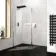 Copenhagen Easy Clean 8mm Wet Room Shower Glass 1200mm & 250mm Pivotal Return Panel