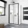 London Matt Black 6mm Bifold Shower Enclosure 1000x800mm