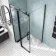 Oslo Matt Black Premium Easy Clean 8mm Sliding Shower Enclosure 1000x800mm
