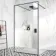 Munich Matt Black Framed 8mm Walk Through Wet Room Shower Glass Panel 1200mm