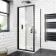 London Matt Black 6mm Bifold Shower Enclosure 700x700mm