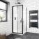 London Matt Black 6mm Bifold Shower Enclosure 700x700mm