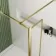 Munich Brushed Brass Framed 8mm Wet Room Shower Glass 800mm & 250mm Pivotal Return Panel