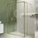 Munich Brushed Brass Framed 8mm Wet Room Shower Glass 1400mm & 250mm Pivotal Return Panel