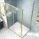 London Brushed Brass 6mm Sliding Shower Enclosure 1100x900mm