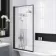 Abingdon 1500 Roll Top Shower Bath - White Ball Feet & 6mm Easy Clean Matt Black Framed Screen