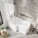 L Shaped 1500 Shower Bath & 4mm Fixed Screen - Left Handed