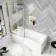 Hereford 1600x700 Square Shower Bath & 6mm Easy Clean Brushed Brass Framed Bath Screen